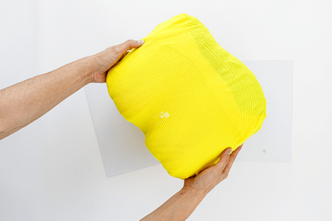 白菜の形にぴったりフィットしたsquare Lの完成状態