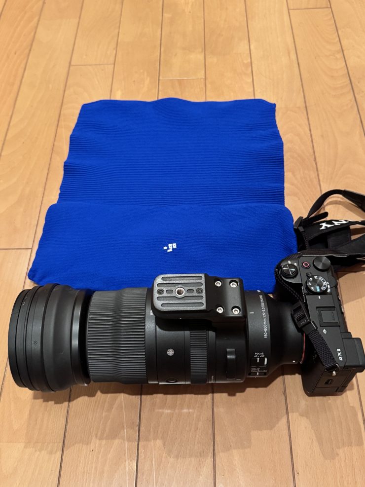 600mmの望遠レンズもすっぽり