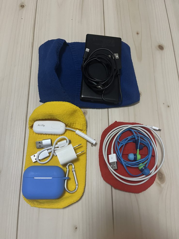 夏休み実家に帰る際の機内で使う物