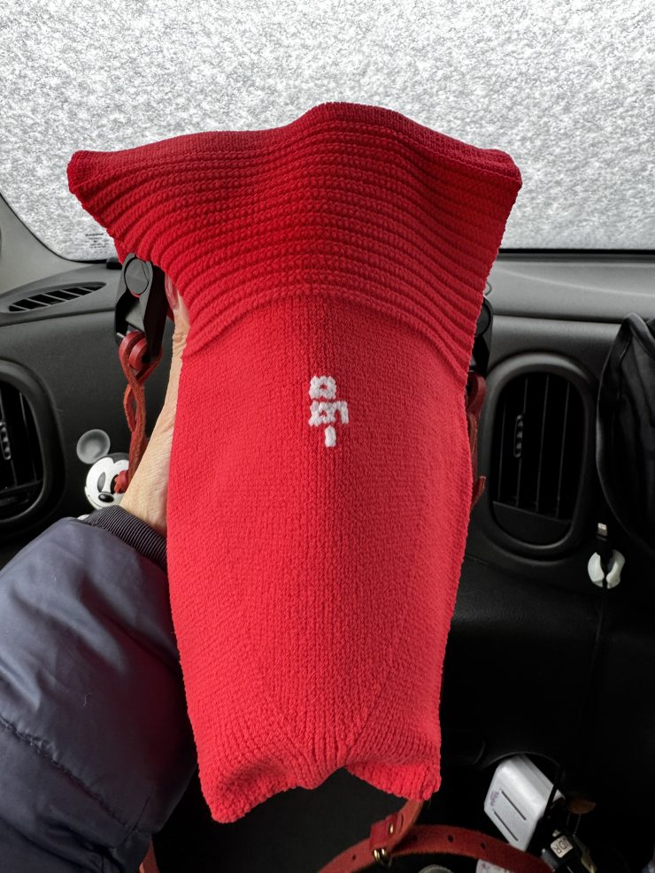 CanonEOSKiss M2 と _go polygon W for camera XL 多角形・厚地タイプ 試作モデル（オレンジ）