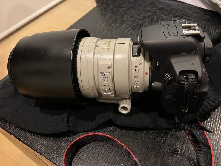 Canon EOS Kiss X7i ＋ EF100-400mm と polygon XL 試作モデル